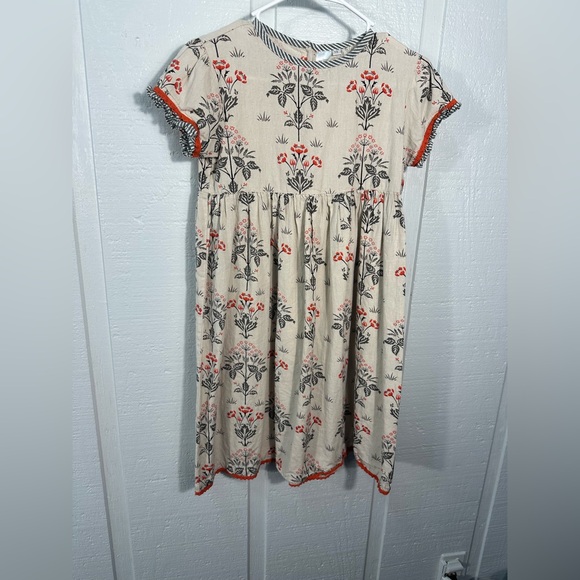 Yo Baby India  Girls Short Sleeve Floral Shift Dress Size 13 EUC - Picture 1 of 8